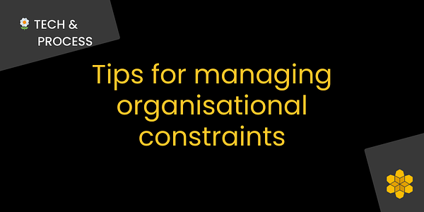 Tips for managing organisational constraints